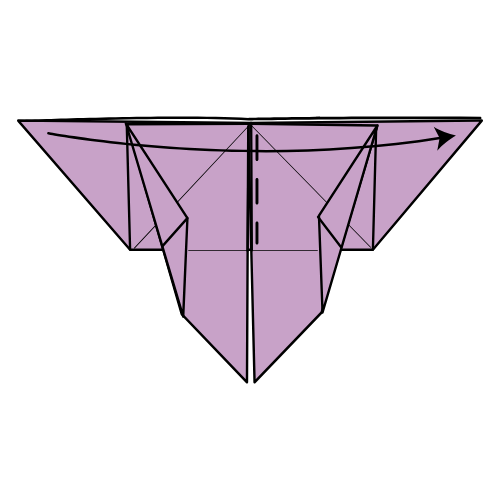 origami butterfly diagram step 12