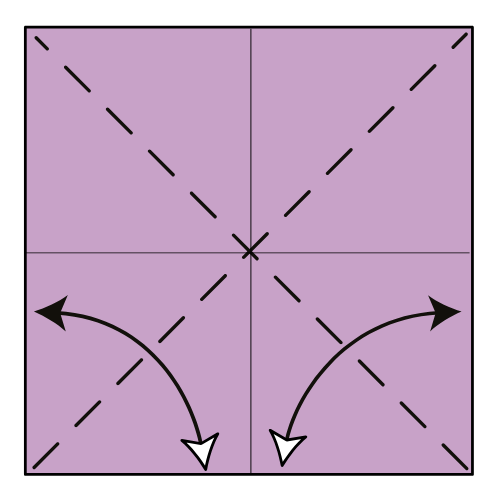 origami butterfly diagram step 3