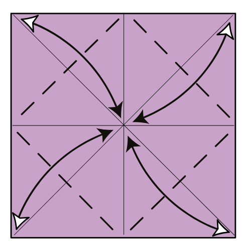 origami butterfly diagram step 4
