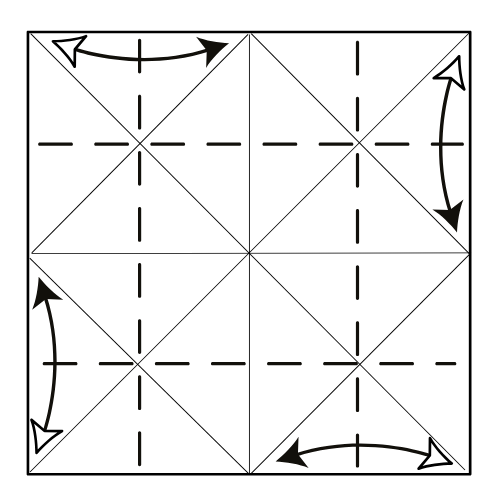 origami butterfly diagram step 6