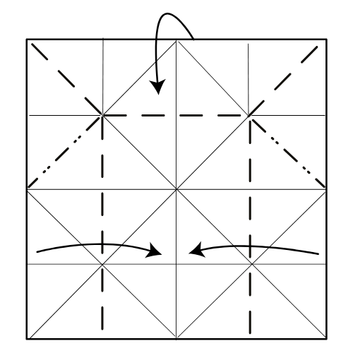 origami butterfly diagram step 7