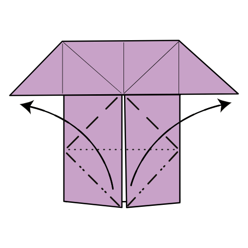 origami butterfly diagram step 8