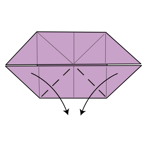 origami butterfly diagram step 9