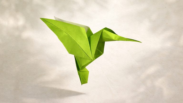how to make an origami hummingbird