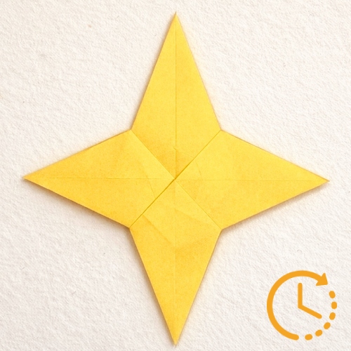 easy origami 4-pointed star