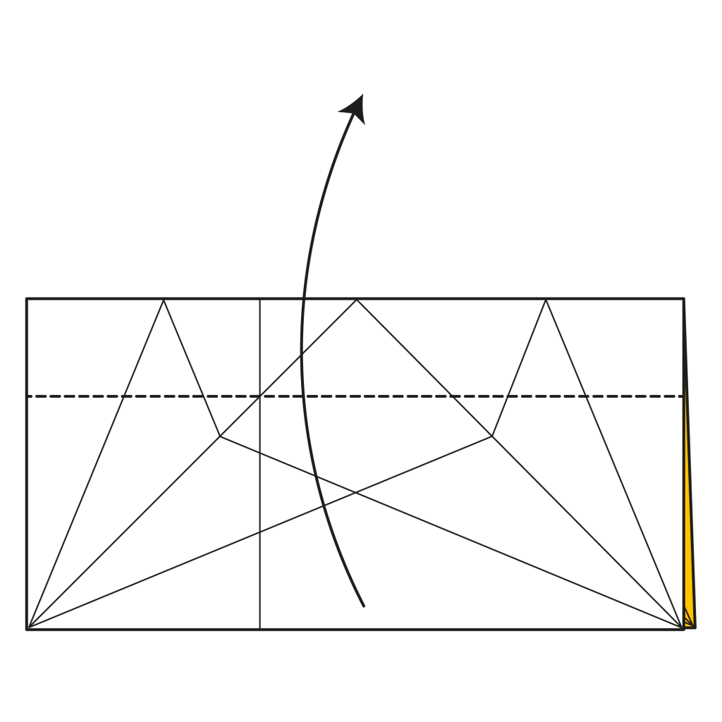 origami 4-pointed star diagram step 11