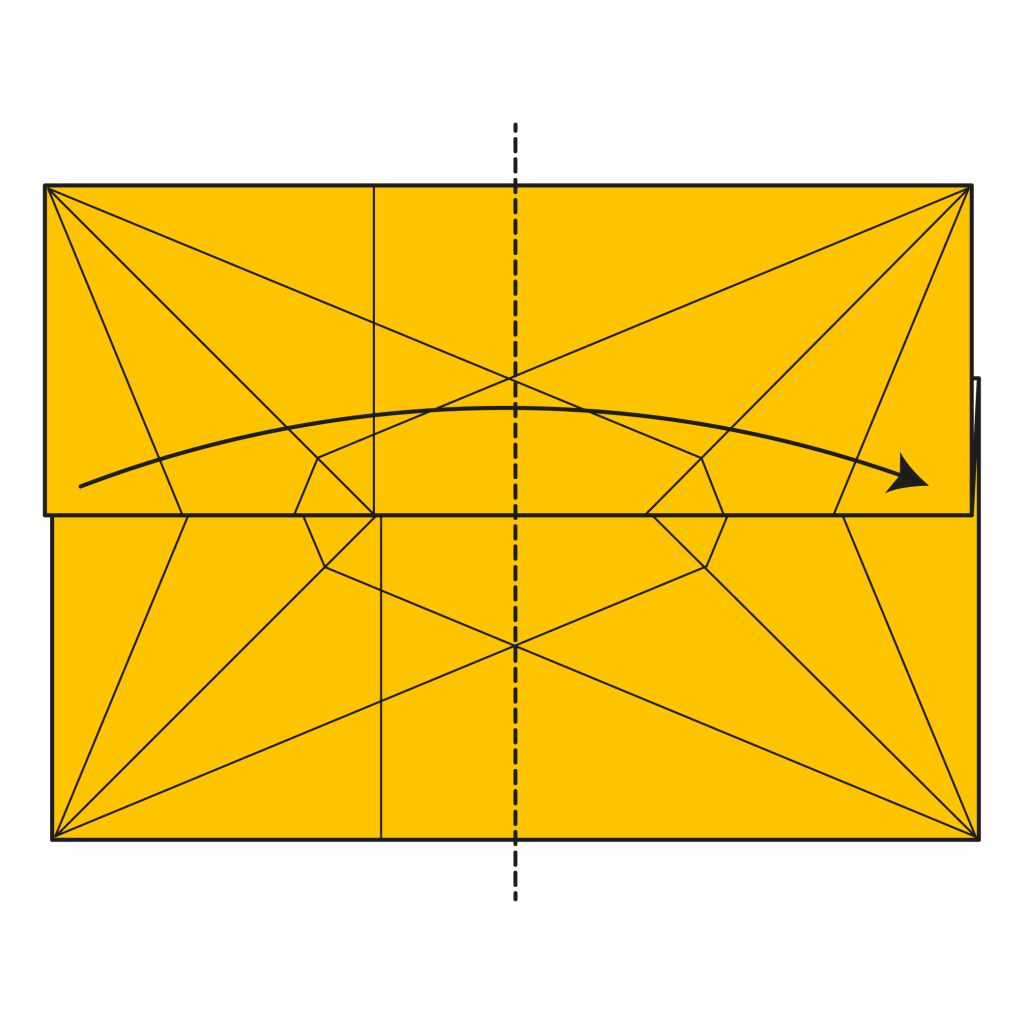 origami 4-pointed star diagram step 12