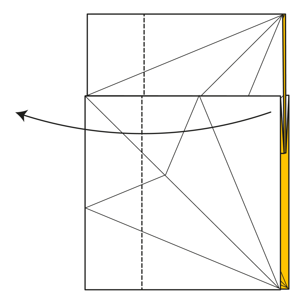 origami 4-pointed star diagram step 13
