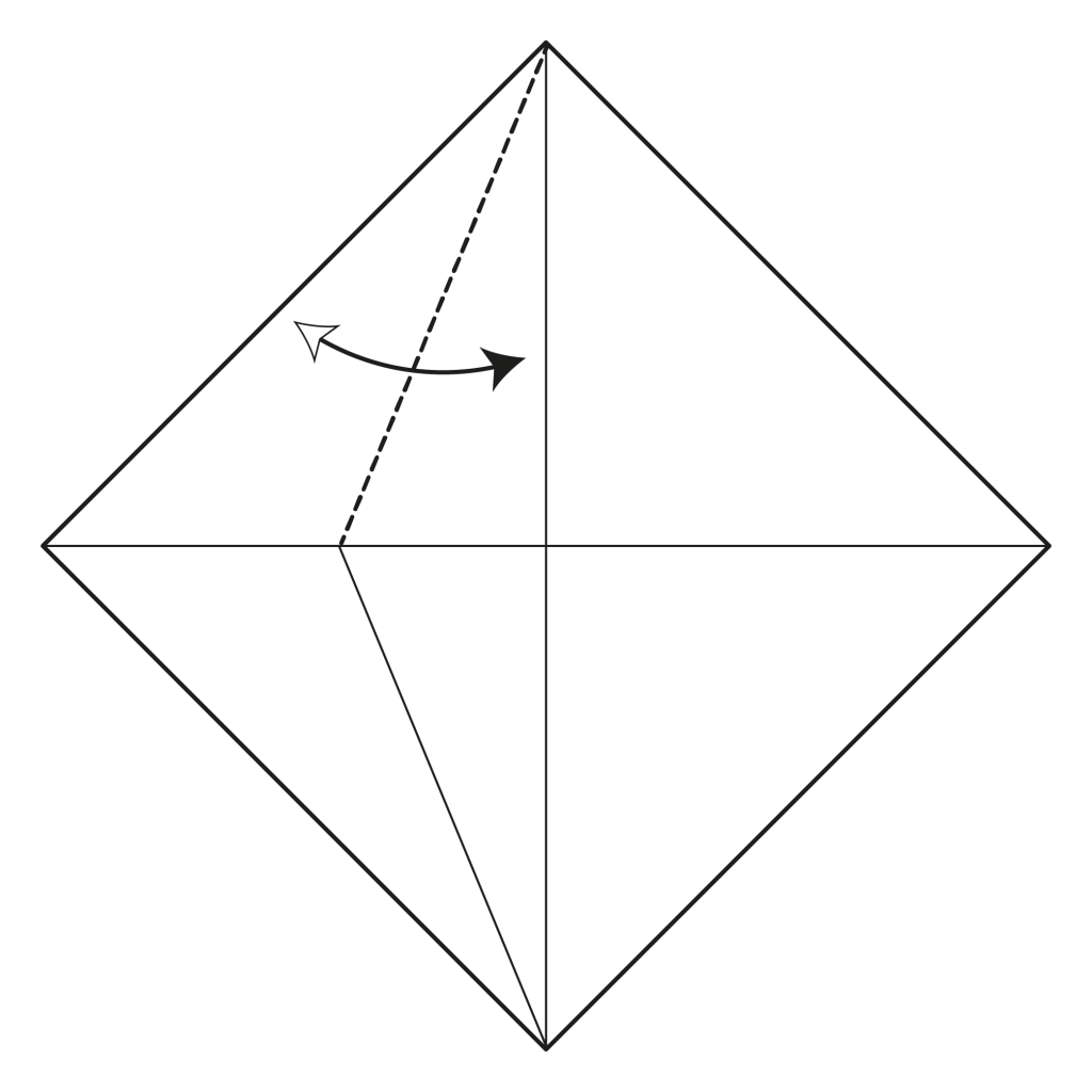 origami 4-pointed star diagram step 3