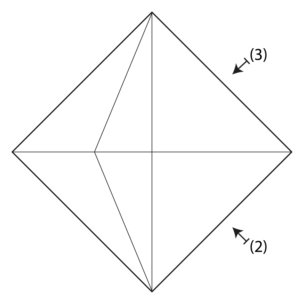 origami 4-pointed star diagram step 4