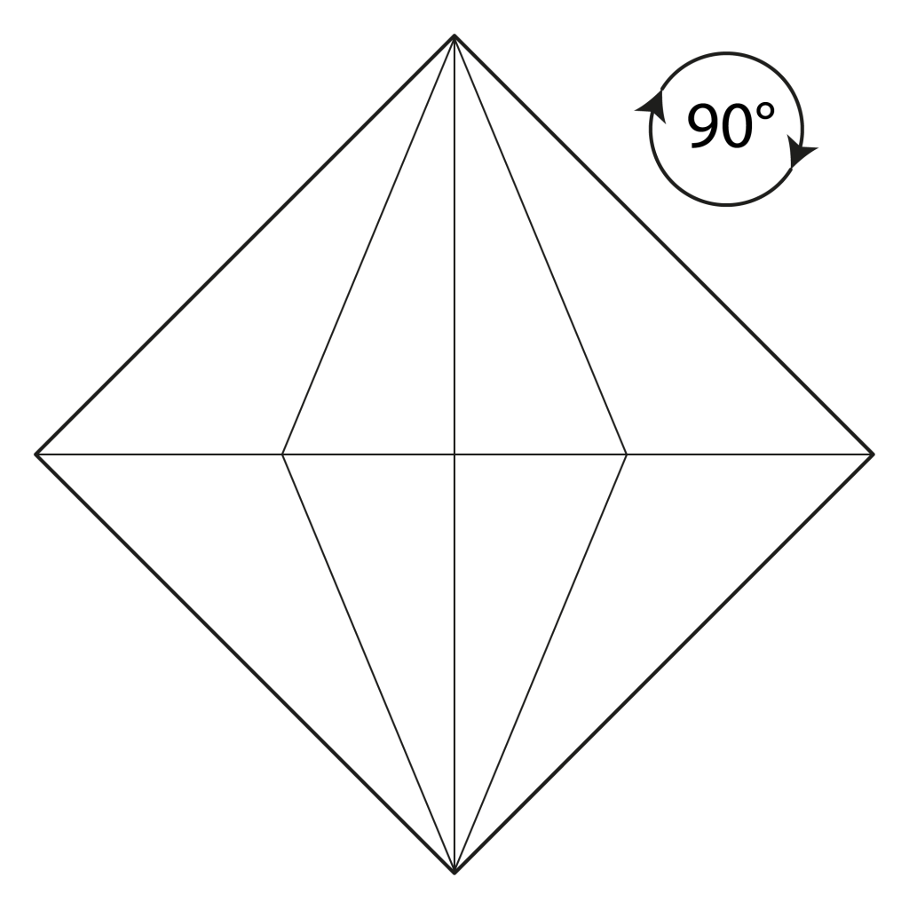 origami 4-pointed star diagram step 5