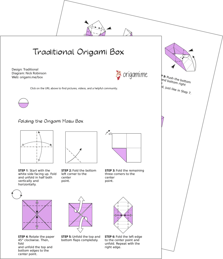 origami box pdf instructions