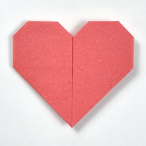 origami heart completed