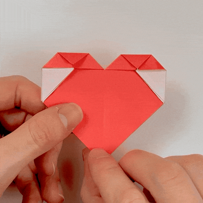 origami heart step 12