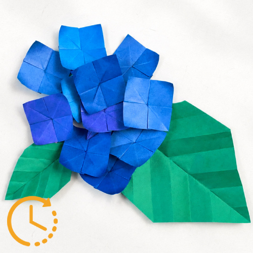 easy origami hydrangea wait