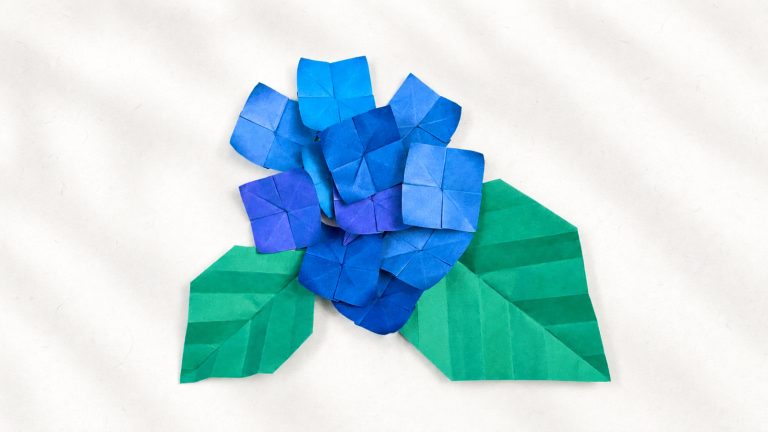 origami hydrangea