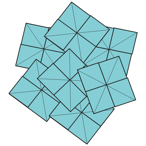 origami hydrangea diagram completed 2