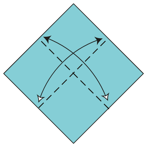 origami hydrangea diagram step 1
