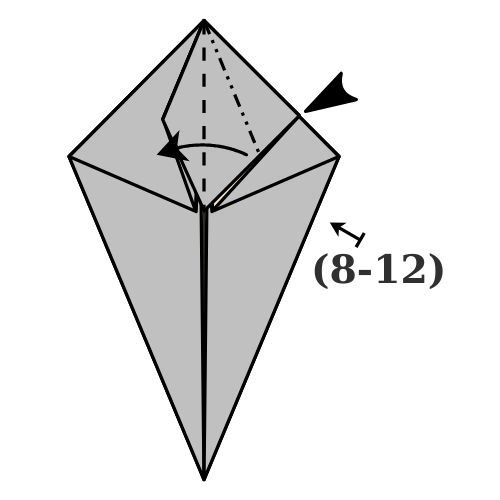 origami rhinoceros diagram step 13