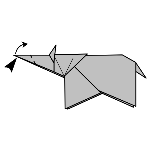 origami rhinoceros diagram step 36