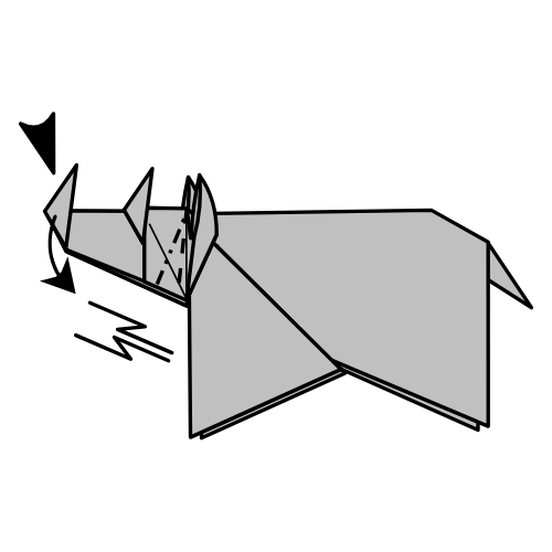 origami rhinoceros diagram step 38