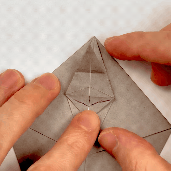 origami rhinoceros step 16