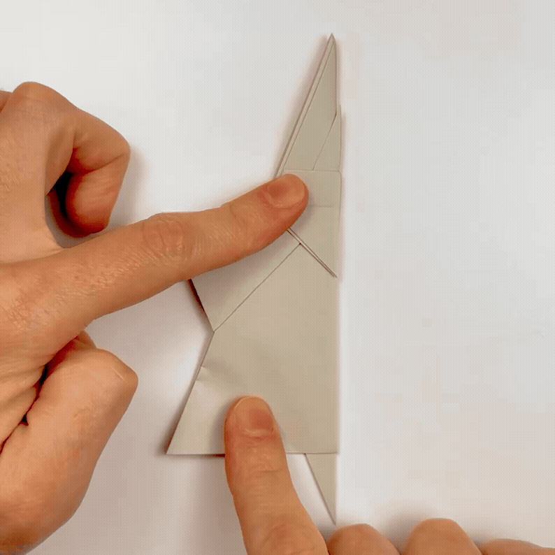 origami rhinoceros step 29