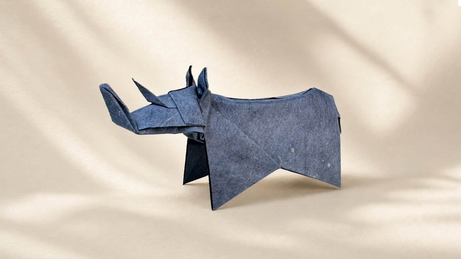 how to make an origami rhinoceros