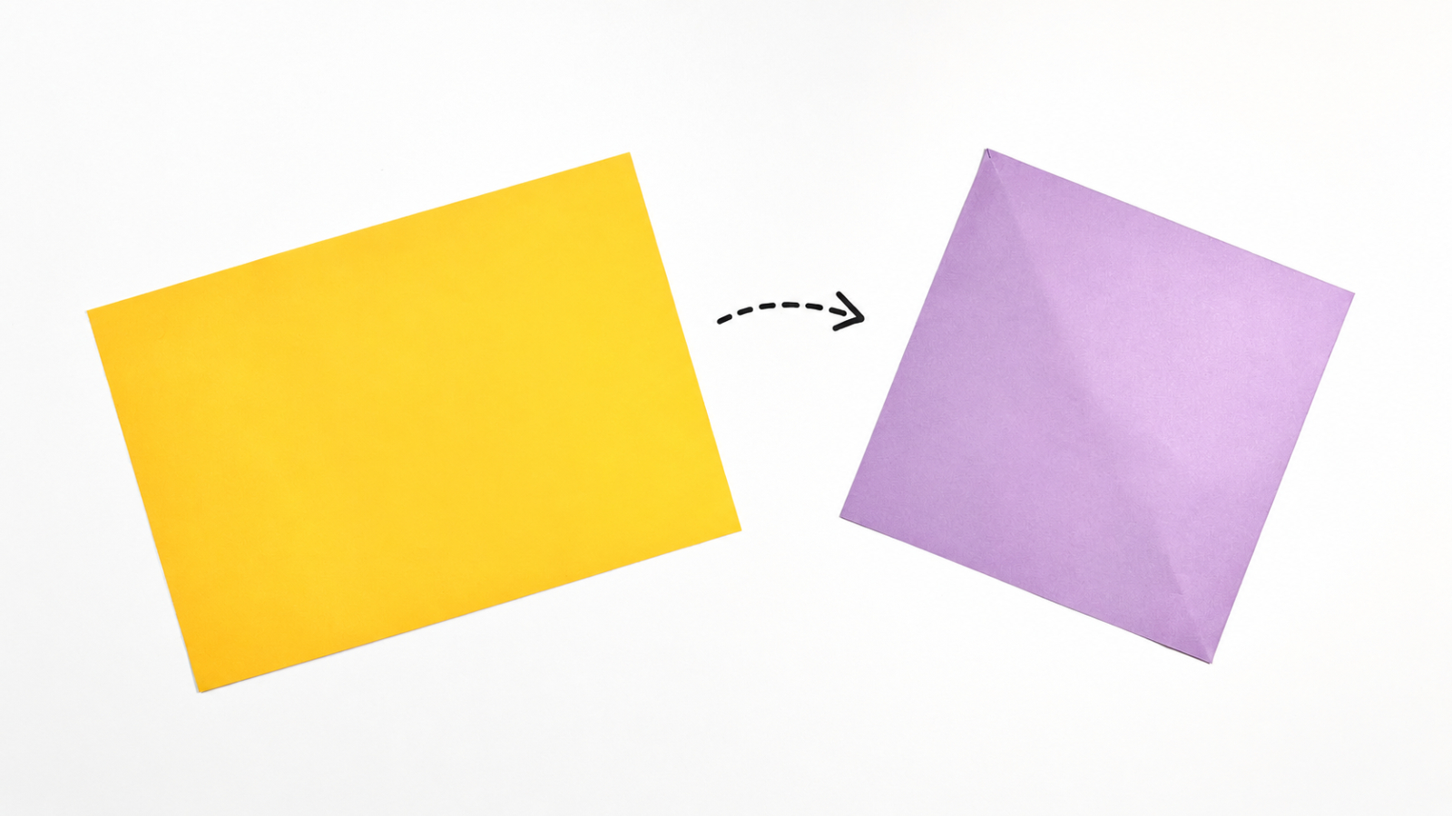 rectangle paper to square