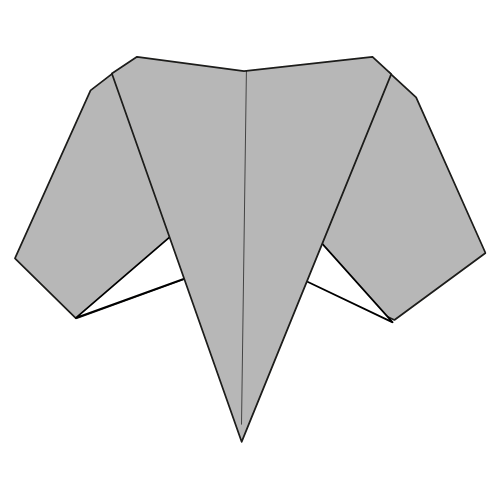 origami elephant diagram completed