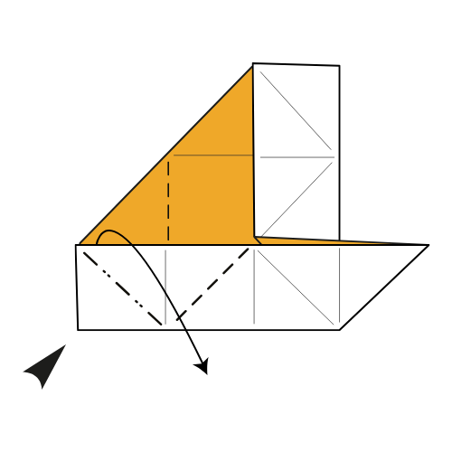 origami pajarita diagram step 10