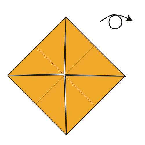 origami pajarita diagram step 4