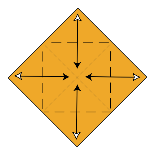 origami pajarita diagram step 5