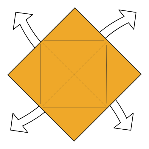 origami pajarita diagram step 6