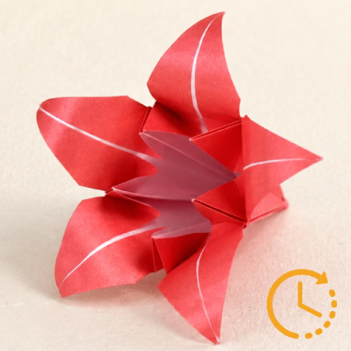 easy origami 5-petal lily